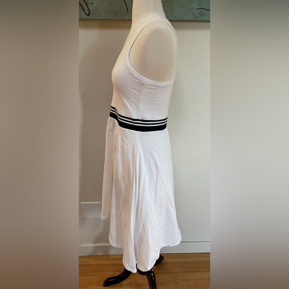 Maeve White Tank Dress with Black Stripe - Picture 2 of 8
